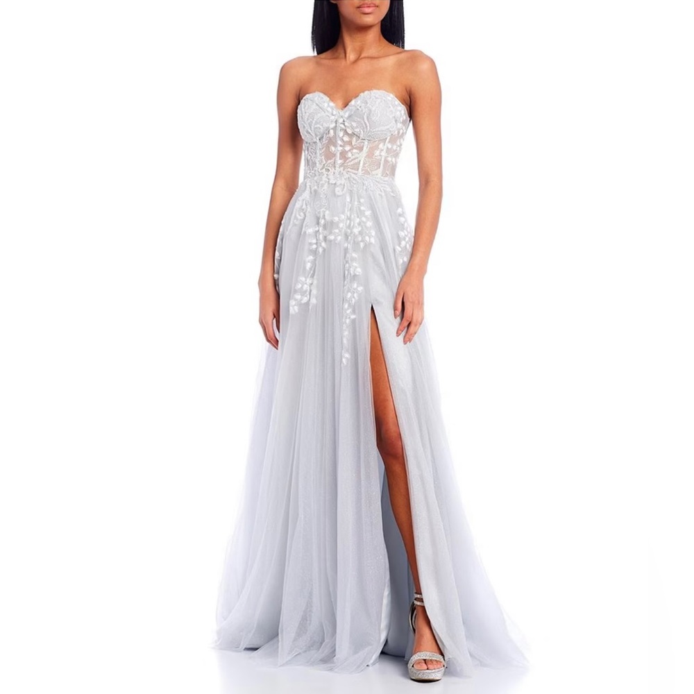 Light blue prom dress